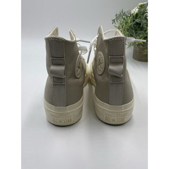 Converse Chuck Taylor All Star CTAS Lift Platform High 'String' Pale Putty Sz 6 - Picture 6 of 16